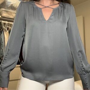 Gray Long Sleeve Women’s Blouse